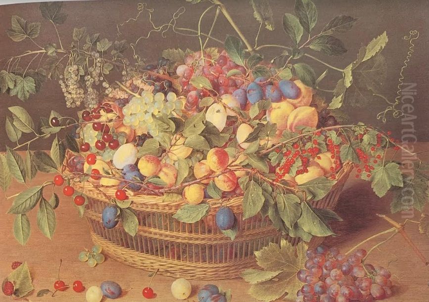 Fruit basket Oil Painting by Daniel Soreau