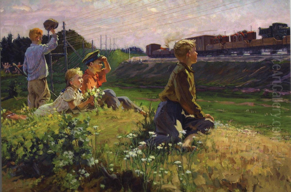 Echelon is Going. Oil Painting by Paviel Haurylienka