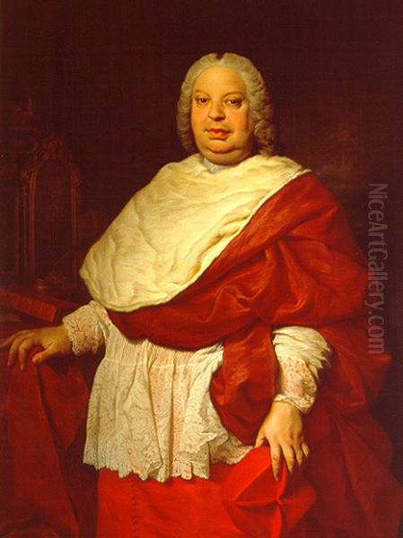Portrait of cardinalSilvio Valenti Gonzaga(1690-1756) Oil Painting by Pierre Subleyras