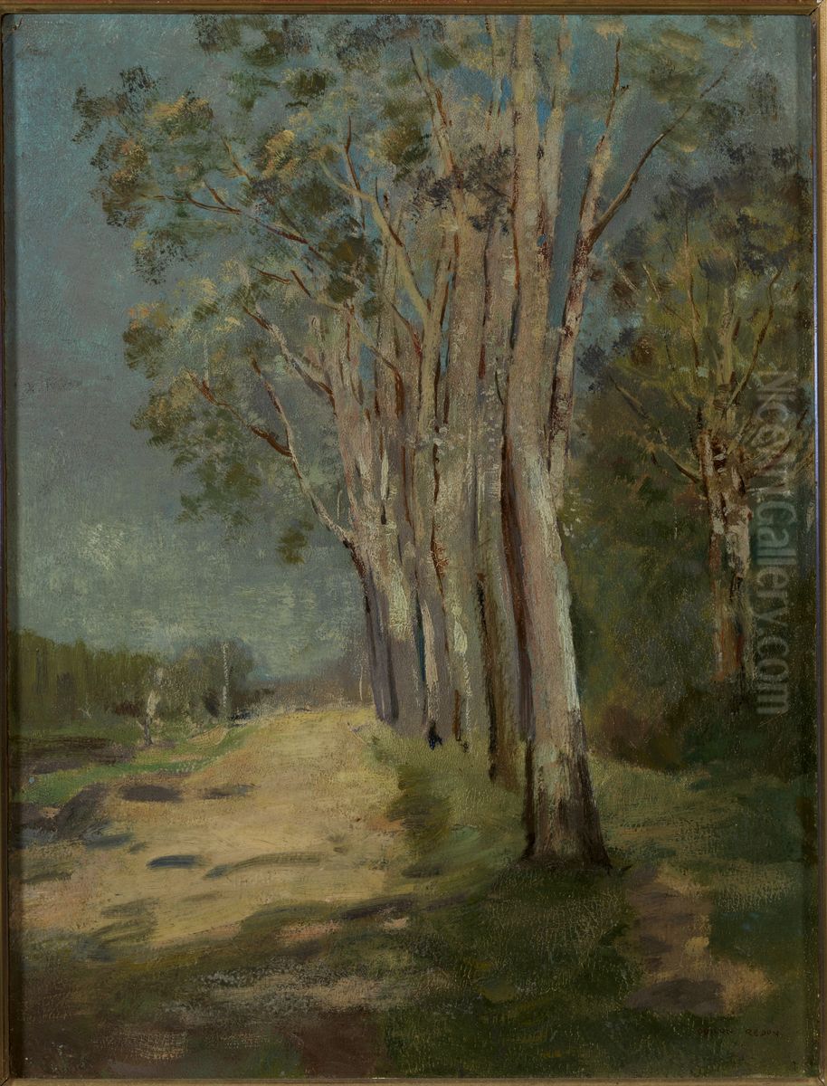 La route a Bievres. Oil Painting by Odilon Redon