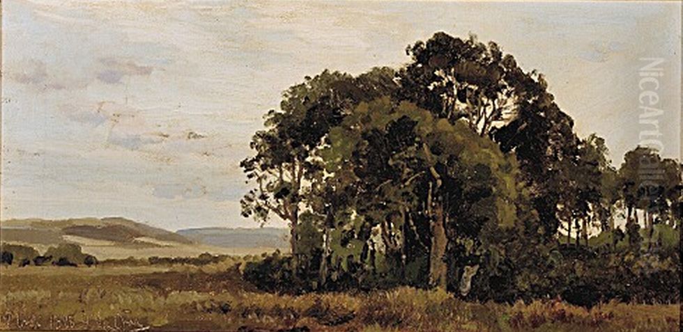 Landscape near Ry. Oil Painting by Janus Andreas Bartholin La Cour
