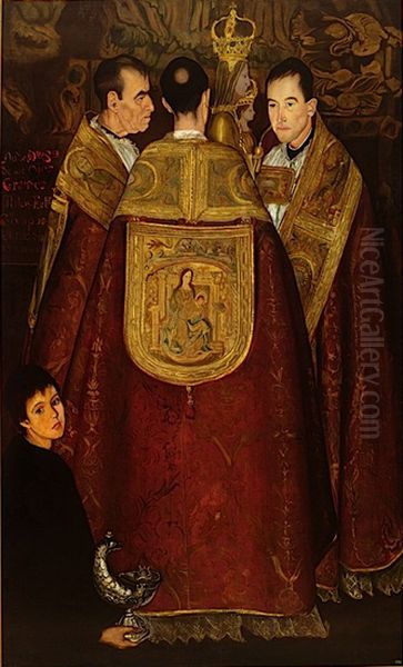 As Capas de Santa Sabela. Oil Painting by Xesus Corredoyra