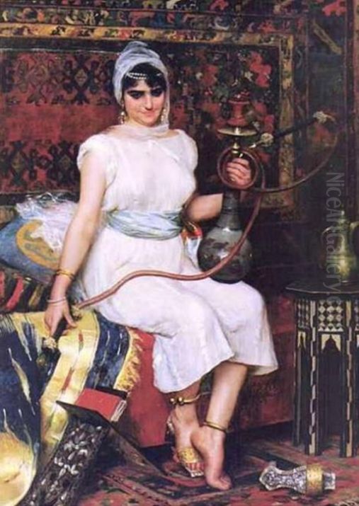 Algerian Woman Oil Painting by Fabbio Fabbi