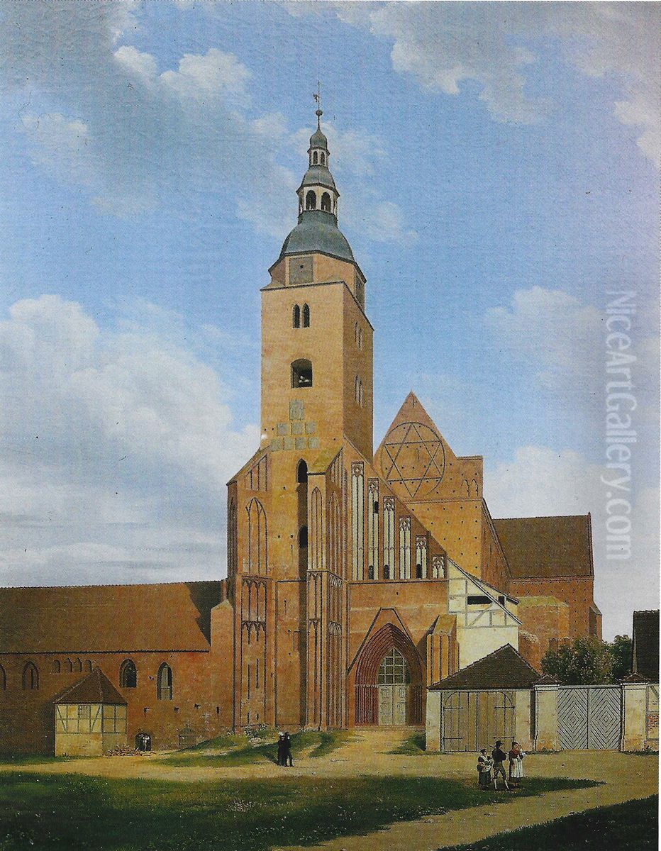 Der Dom zu Brandenburg nach Westen Oil Painting by Carl Hasenpflug