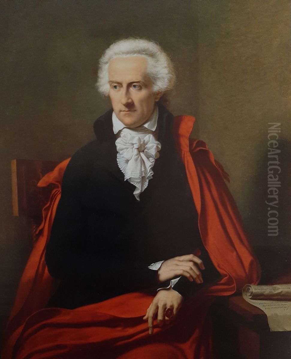 Portrait du poete Vittorio Alfieri Oil Painting by Francois-Xavier Fabre