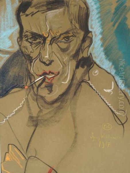 Portrait of Jana Rembowski Oil Painting by Stanislaw Ignacy Witkiewicz (Witkacy)