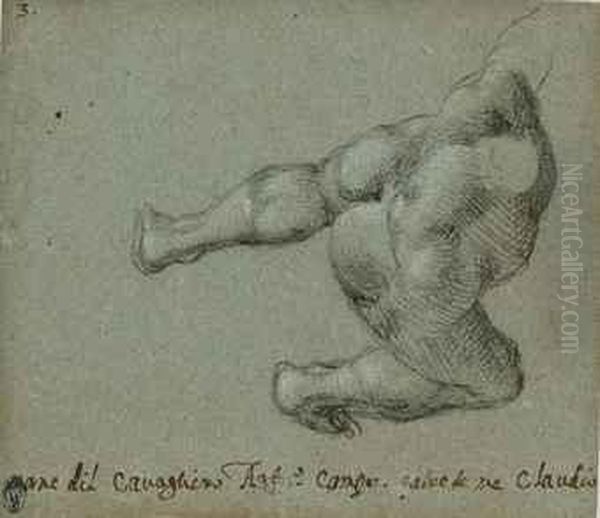 Etude D'une Figure En Chute Libre Oil Painting by Antonio Campi