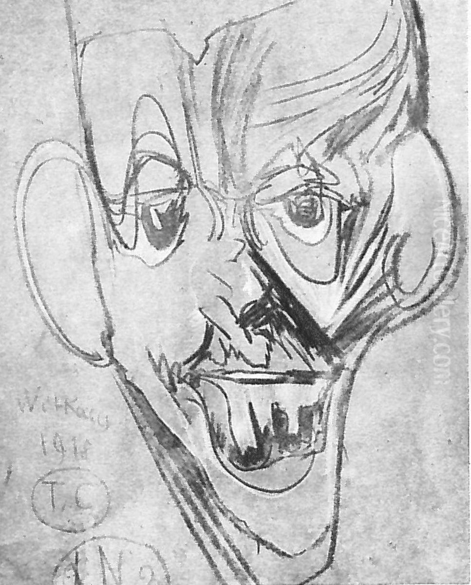 Portret meski Oil Painting by Stanislaw Ignacy Witkiewicz (Witkacy)