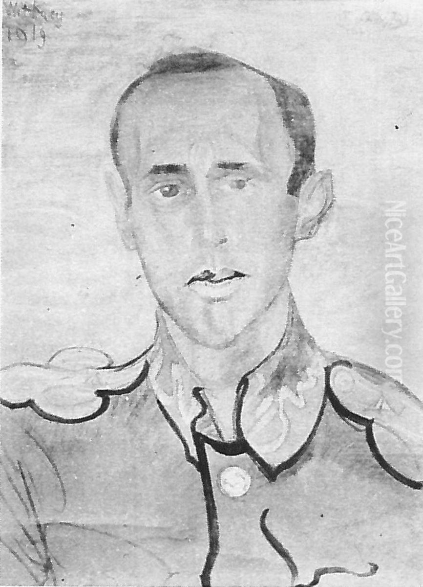 Portret Emila Breitera Oil Painting by Stanislaw Ignacy Witkiewicz (Witkacy)