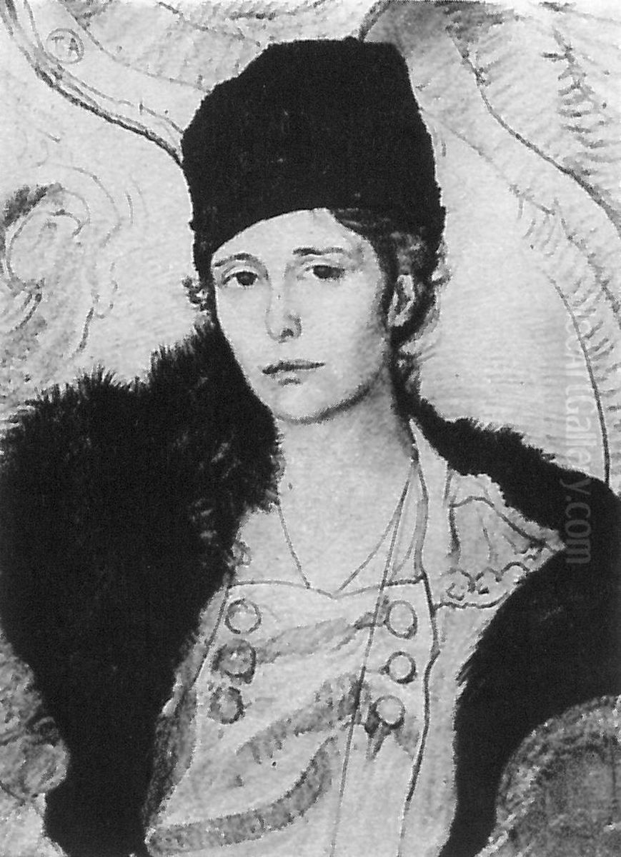 Portret Janiny Rozniewicz Oil Painting by Stanislaw Ignacy Witkiewicz (Witkacy)