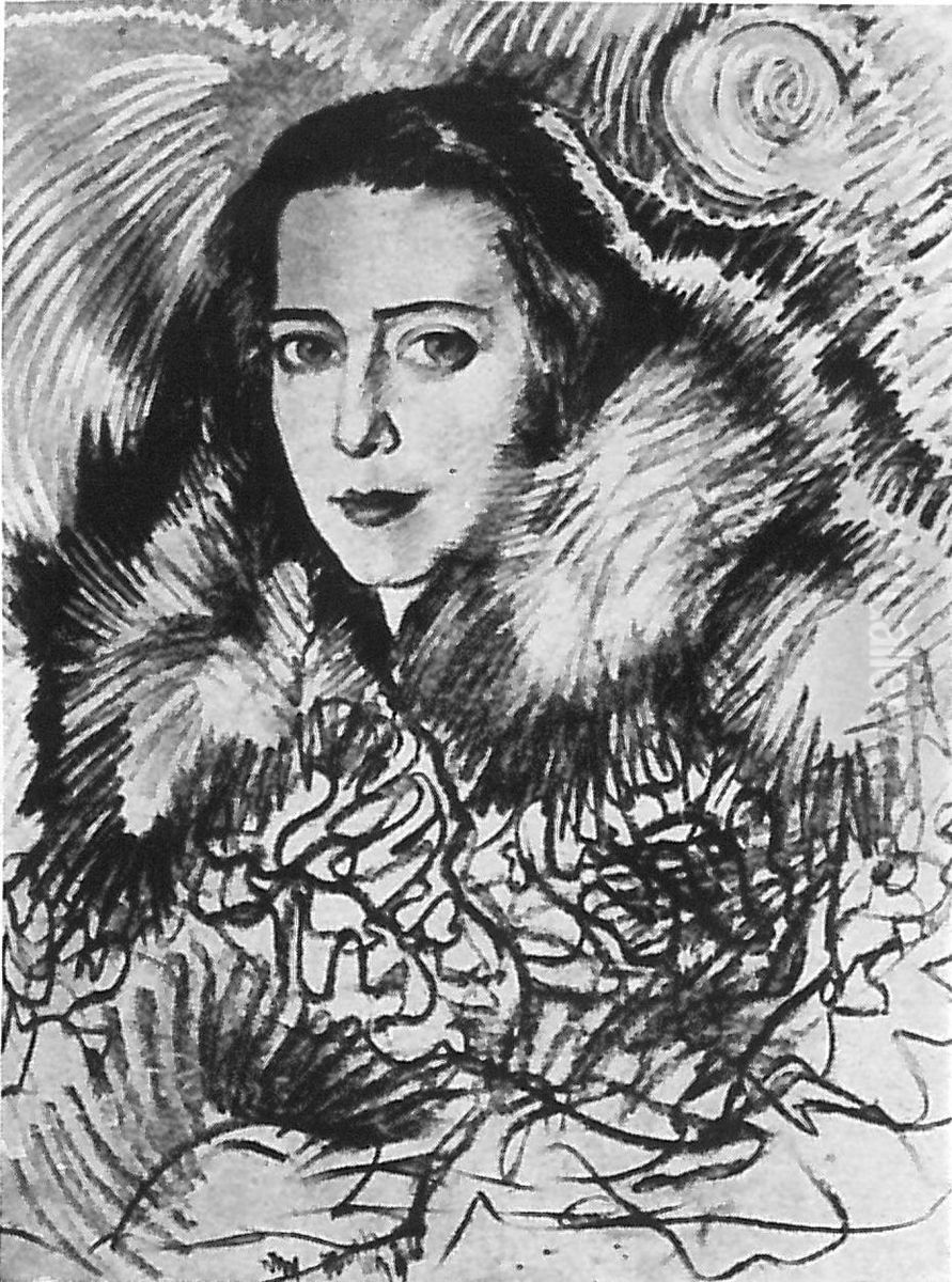 Portrait of Wladyslawa Reynolowa Oil Painting by Stanislaw Ignacy Witkiewicz (Witkacy)