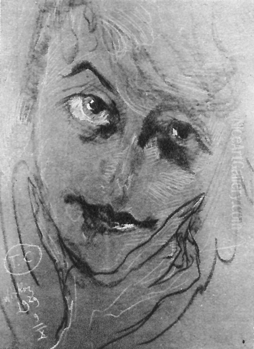 Portret Neny Stachurskiej Oil Painting by Stanislaw Ignacy Witkiewicz (Witkacy)