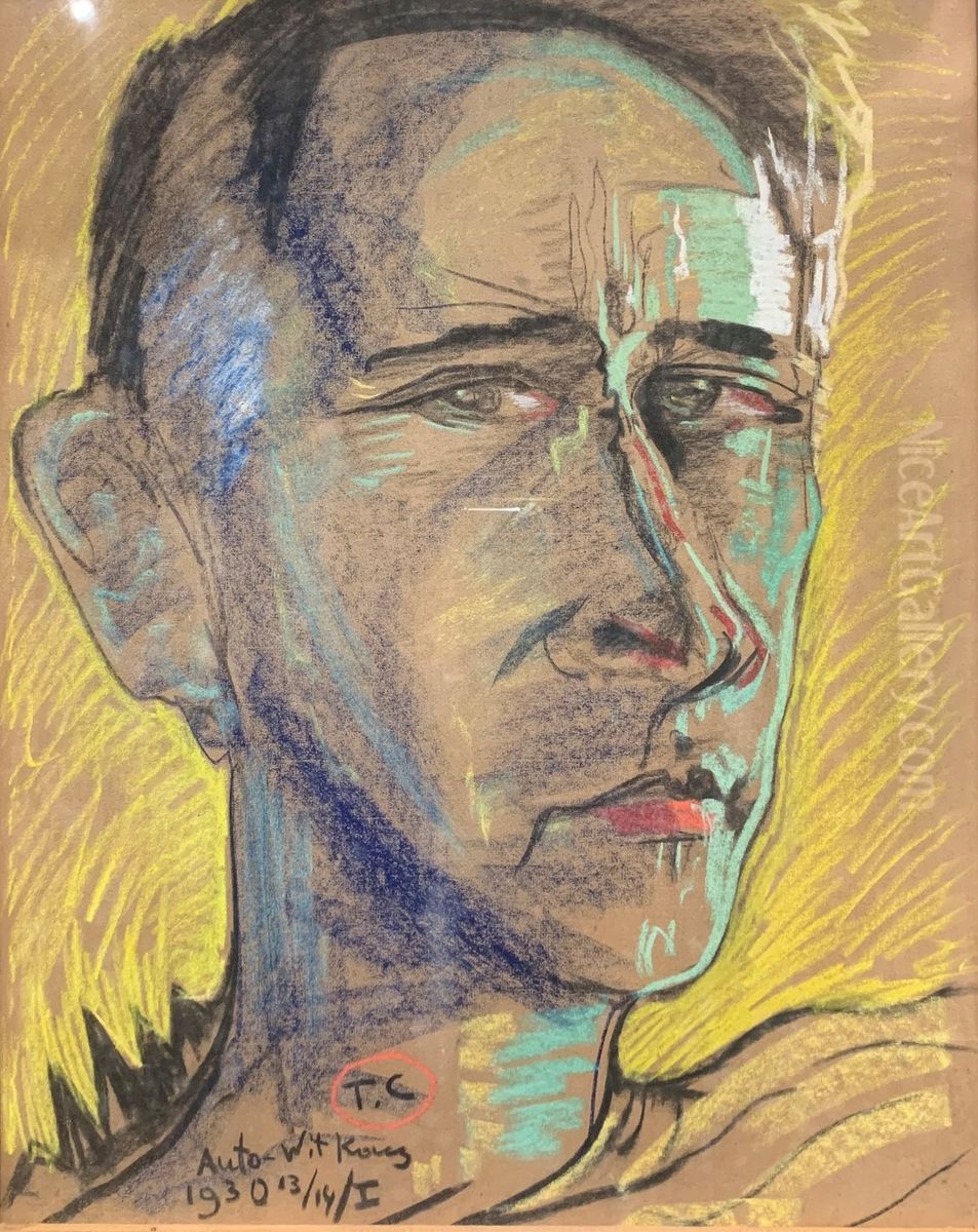 Autoportret Oil Painting by Stanislaw Ignacy Witkiewicz (Witkacy)