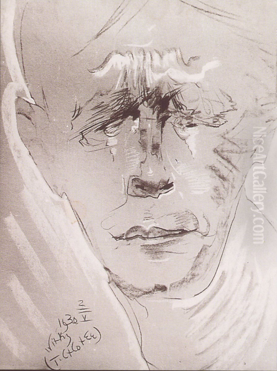 Portret Ludwika Solskiego Oil Painting by Stanislaw Ignacy Witkiewicz (Witkacy)