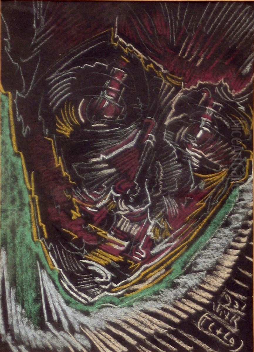 Portret Artura Marii Swinarskiego Oil Painting by Stanislaw Ignacy Witkiewicz (Witkacy)