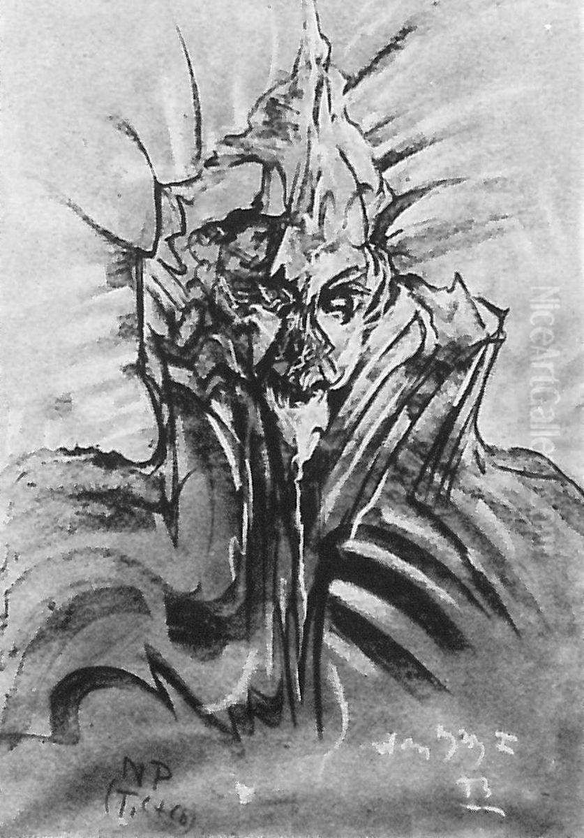 Portrait of Jan Leszczynski, Mongolian prince Oil Painting by Stanislaw Ignacy Witkiewicz (Witkacy)