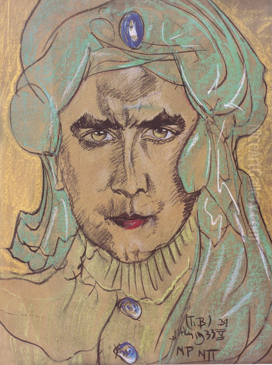 Portret Kazimierza Rudnika, Maharadza Oil Painting by Stanislaw Ignacy Witkiewicz (Witkacy)