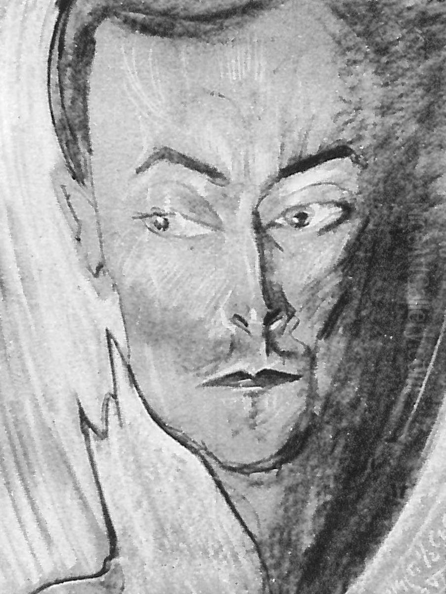 Portret Adama Bunscha I Oil Painting by Stanislaw Ignacy Witkiewicz (Witkacy)