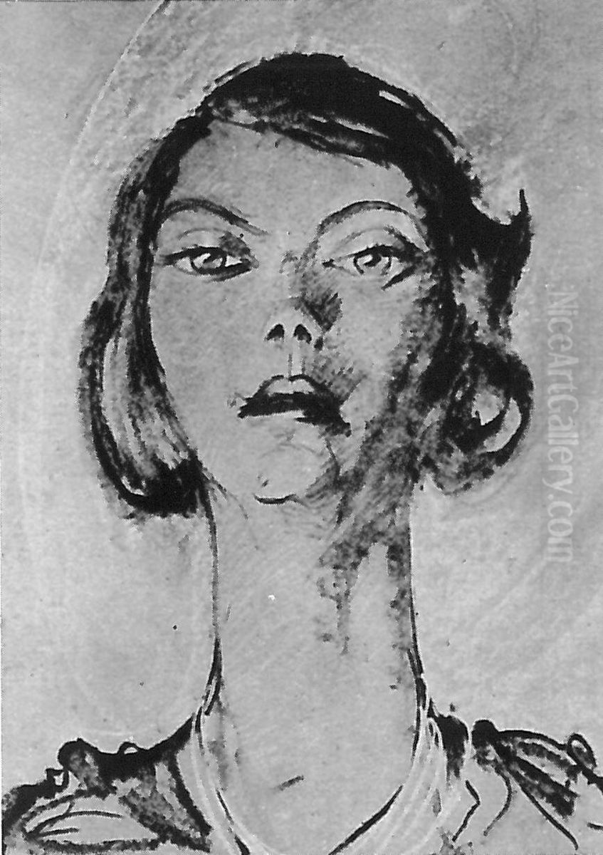 Woman's portrait Oil Painting by Stanislaw Ignacy Witkiewicz (Witkacy)