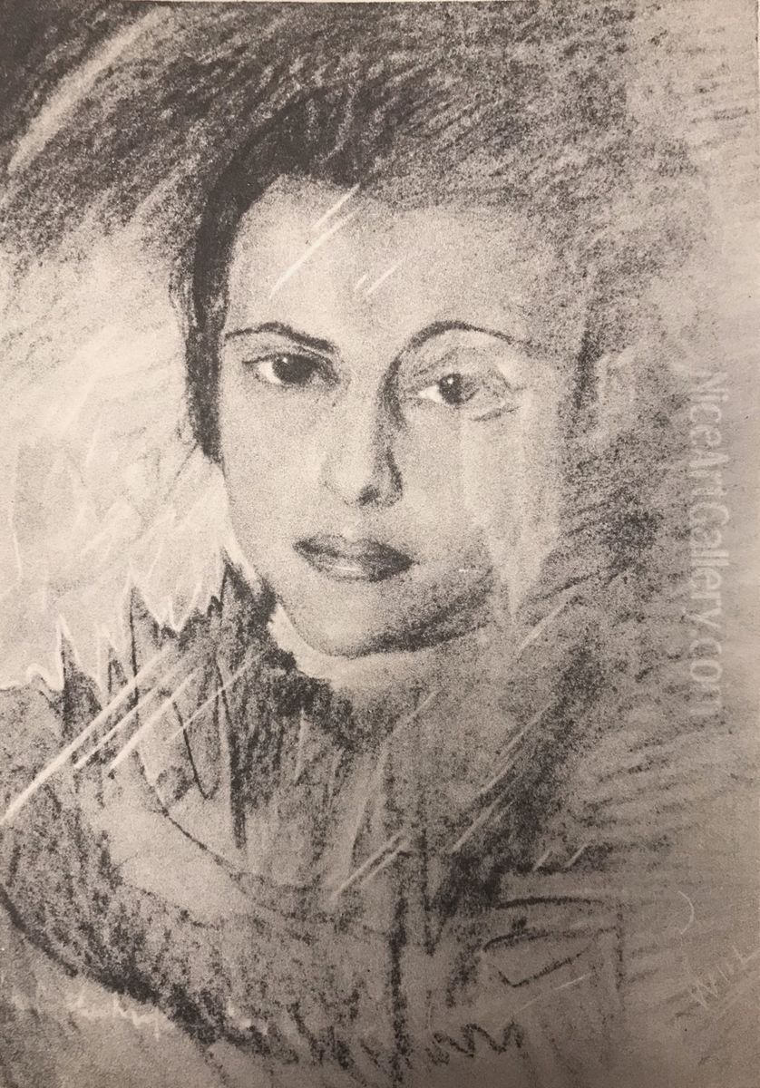 Portrait of Romana Helpern Oil Painting by Stanislaw Ignacy Witkiewicz (Witkacy)