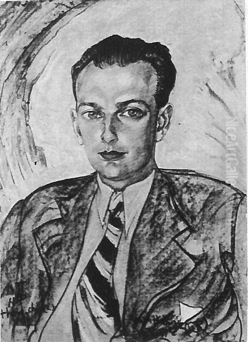 Portrait of Adam Stainborn Oil Painting by Stanislaw Ignacy Witkiewicz (Witkacy)