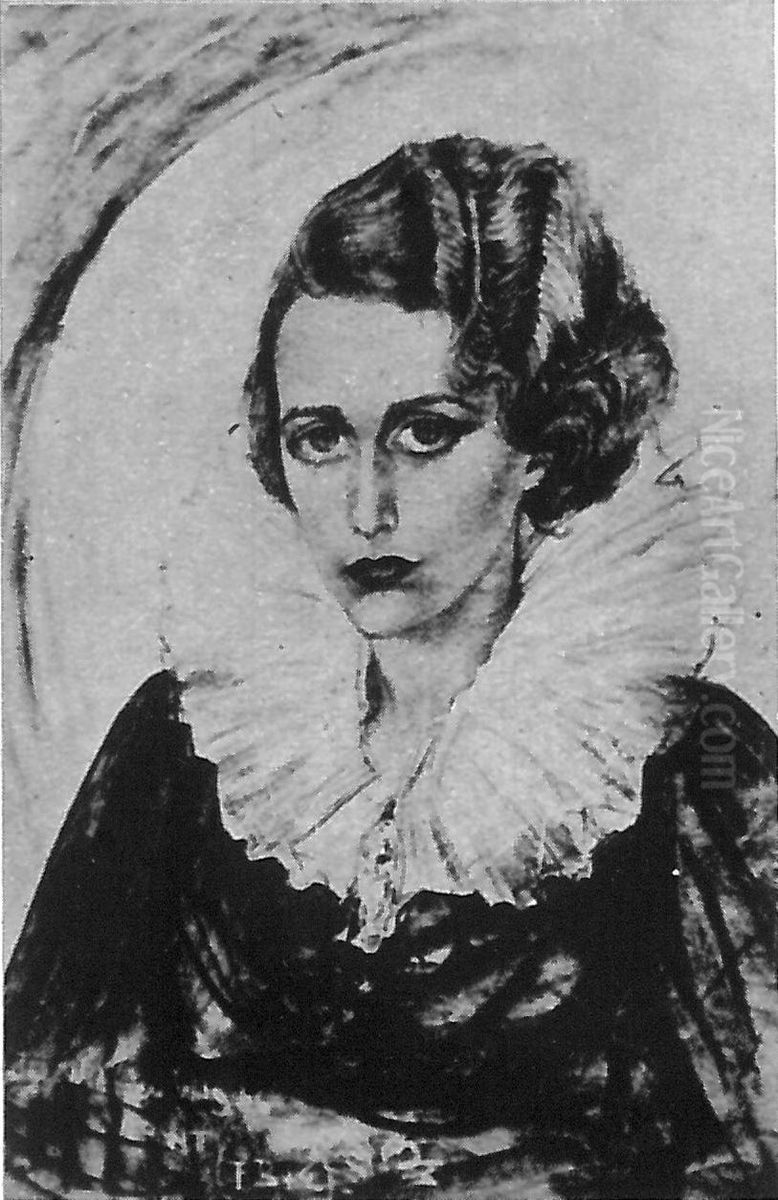 Portret Janiny Regec-Wojcikowej Oil Painting by Stanislaw Ignacy Witkiewicz (Witkacy)