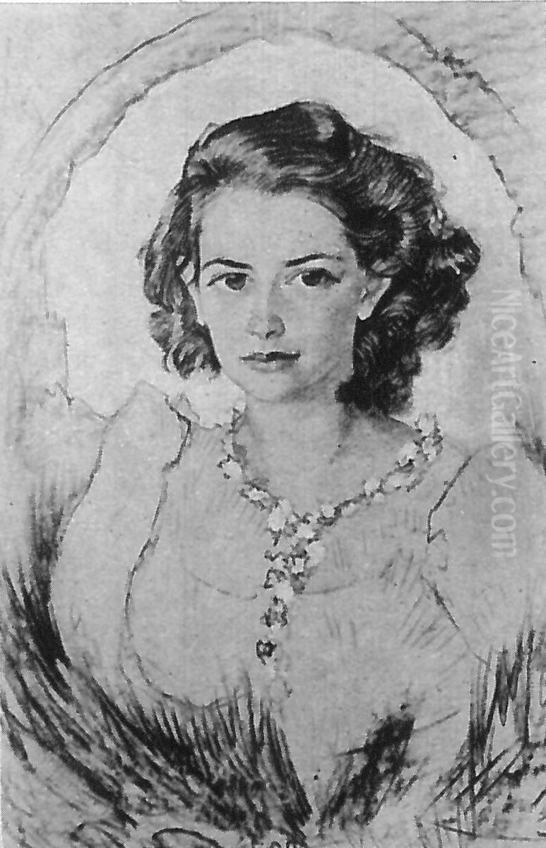 Portrait of Jadwiga Kordowicz Oil Painting by Stanislaw Ignacy Witkiewicz (Witkacy)