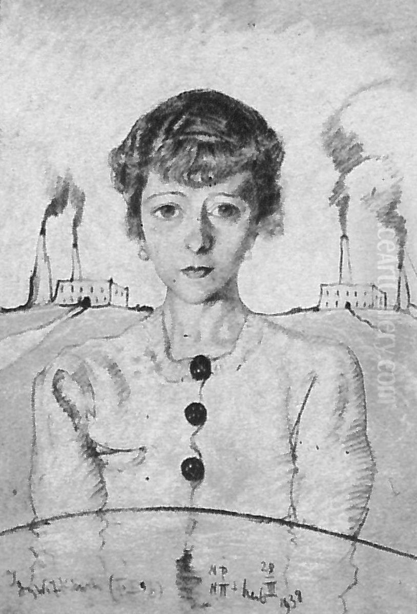 Portret Marii Barowej Oil Painting by Stanislaw Ignacy Witkiewicz (Witkacy)