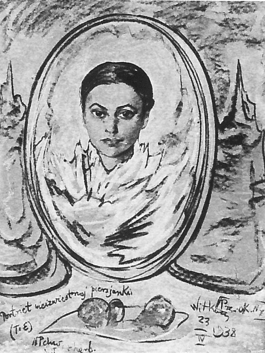 Portret Marii Gawdzik Oil Painting by Stanislaw Ignacy Witkiewicz (Witkacy)