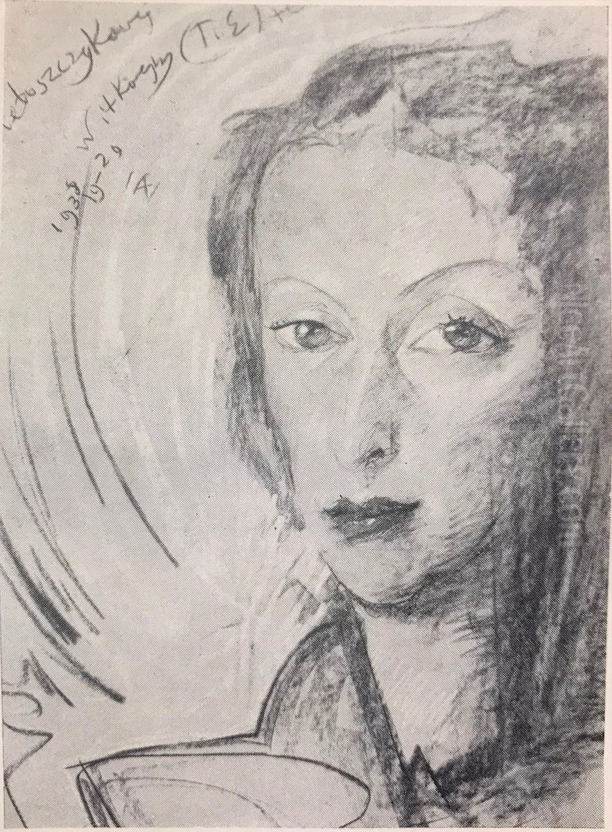 Portret Janiny Turowskiej-Leszczynskiej Oil Painting by Stanislaw Ignacy Witkiewicz (Witkacy)