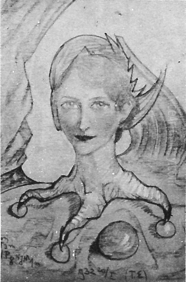 Portrait of Maria Galynska Oil Painting by Stanislaw Ignacy Witkiewicz (Witkacy)