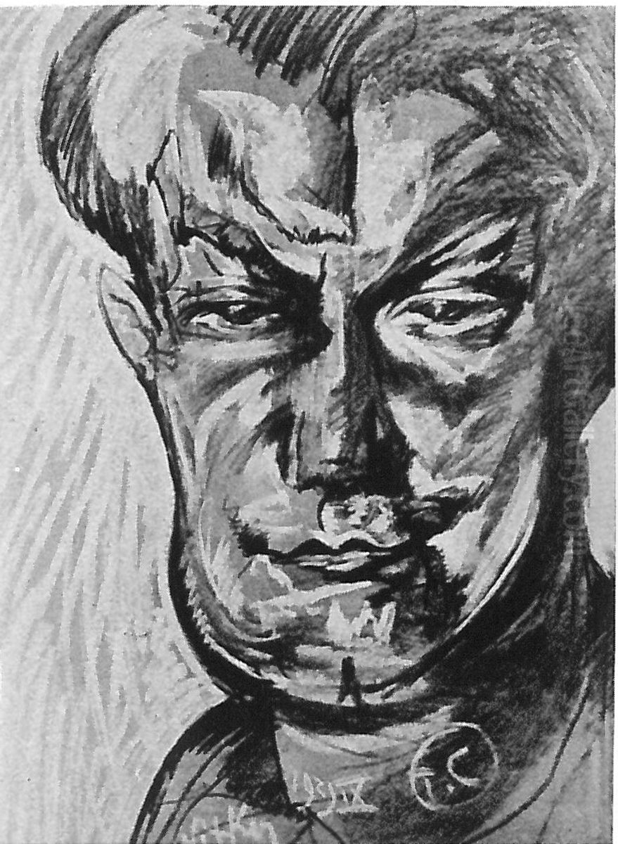 Portret Stefana Szumana Oil Painting by Stanislaw Ignacy Witkiewicz (Witkacy)