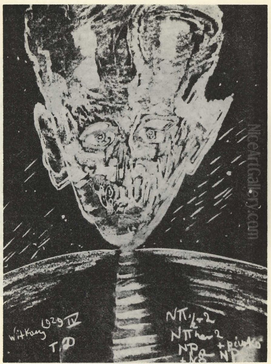 Portret Andrzeja Rybickiego, Ducha ziemi Oil Painting by Stanislaw Ignacy Witkiewicz (Witkacy)