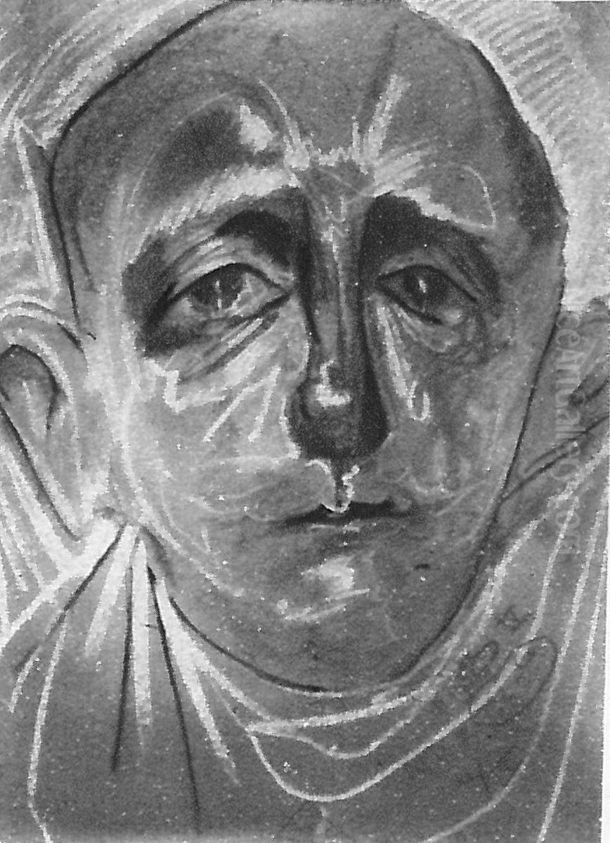 Portrait of Marceli Staroniewicz Oil Painting by Stanislaw Ignacy Witkiewicz (Witkacy)