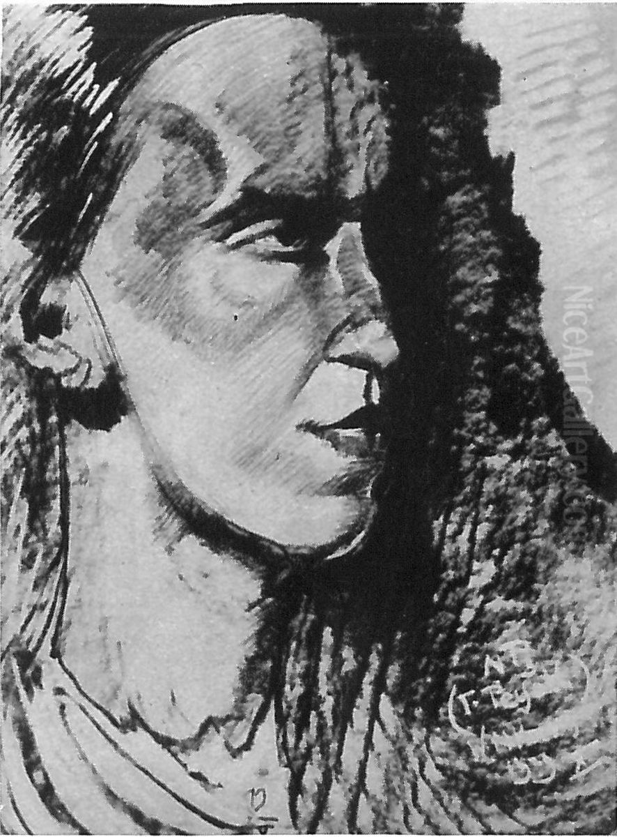 Portret Bohdana Filipowskiego Oil Painting by Stanislaw Ignacy Witkiewicz (Witkacy)