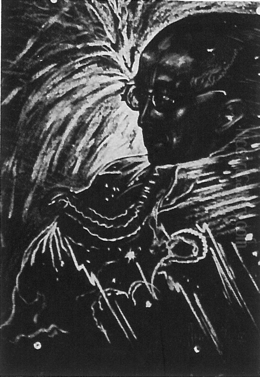 Portret Edmunda Strazyskiego Oil Painting by Stanislaw Ignacy Witkiewicz (Witkacy)