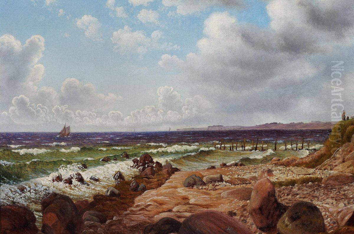 A brisk wind. Scene from South Funen. Oil Painting by Vilhelm Kyhn