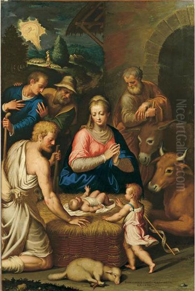 Adorazione Dei Pastori Oil Painting by Bernardino Campi