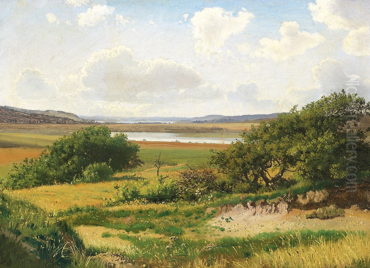Danish landscape in Summer. Oil Painting by Vilhelm Kyhn