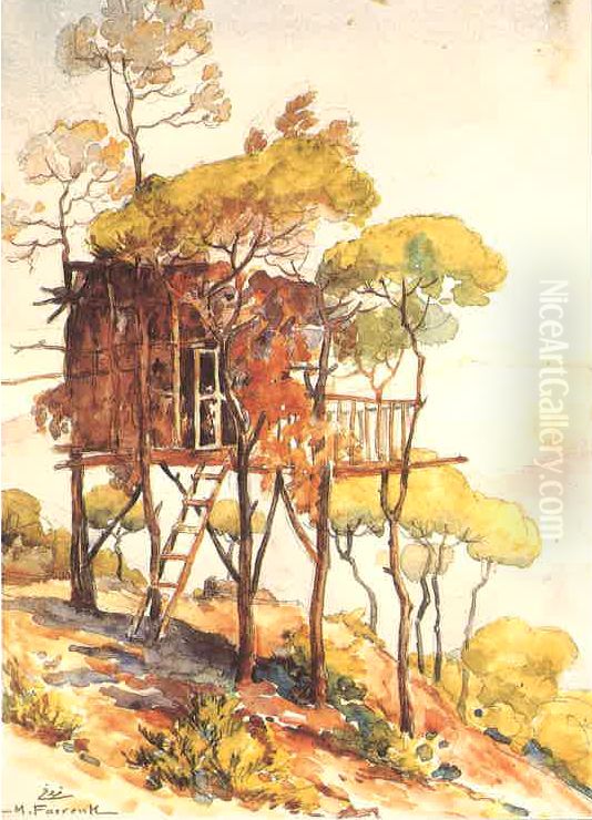 Irzal A Dhour Choueir. Oil Painting by Moustafa Farroukh