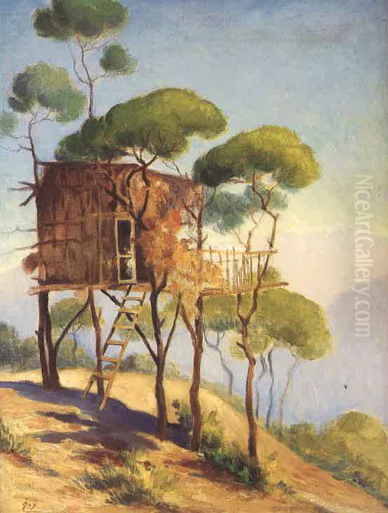 Irzal A Dhour Choueir. Oil Painting by Moustafa Farroukh