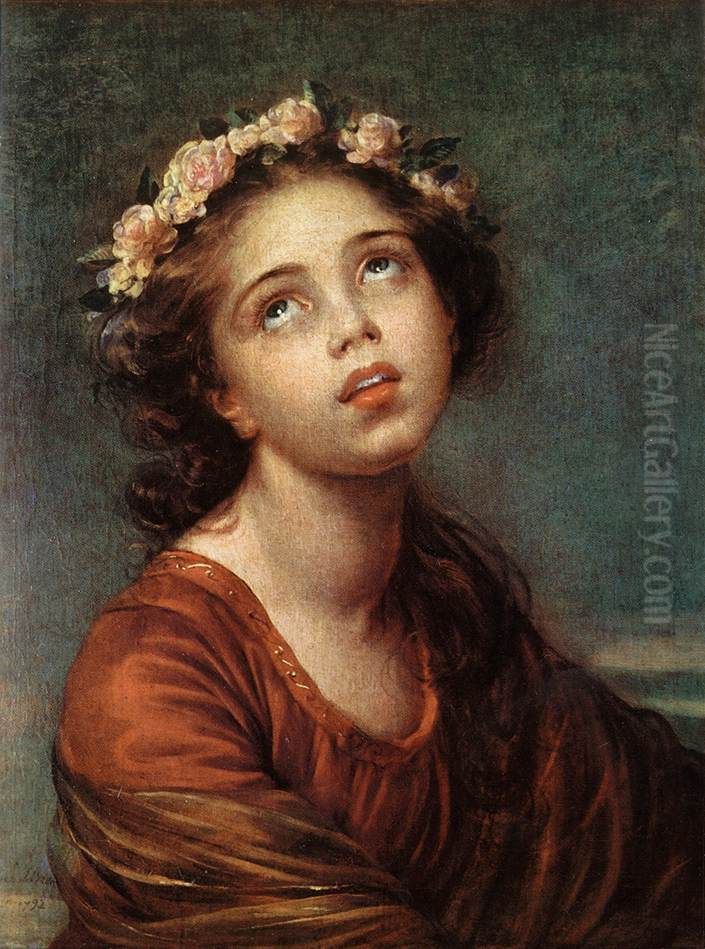 Portrait of Julie Le Brun Oil Painting by Elisabeth Louise Vigee Le Brun