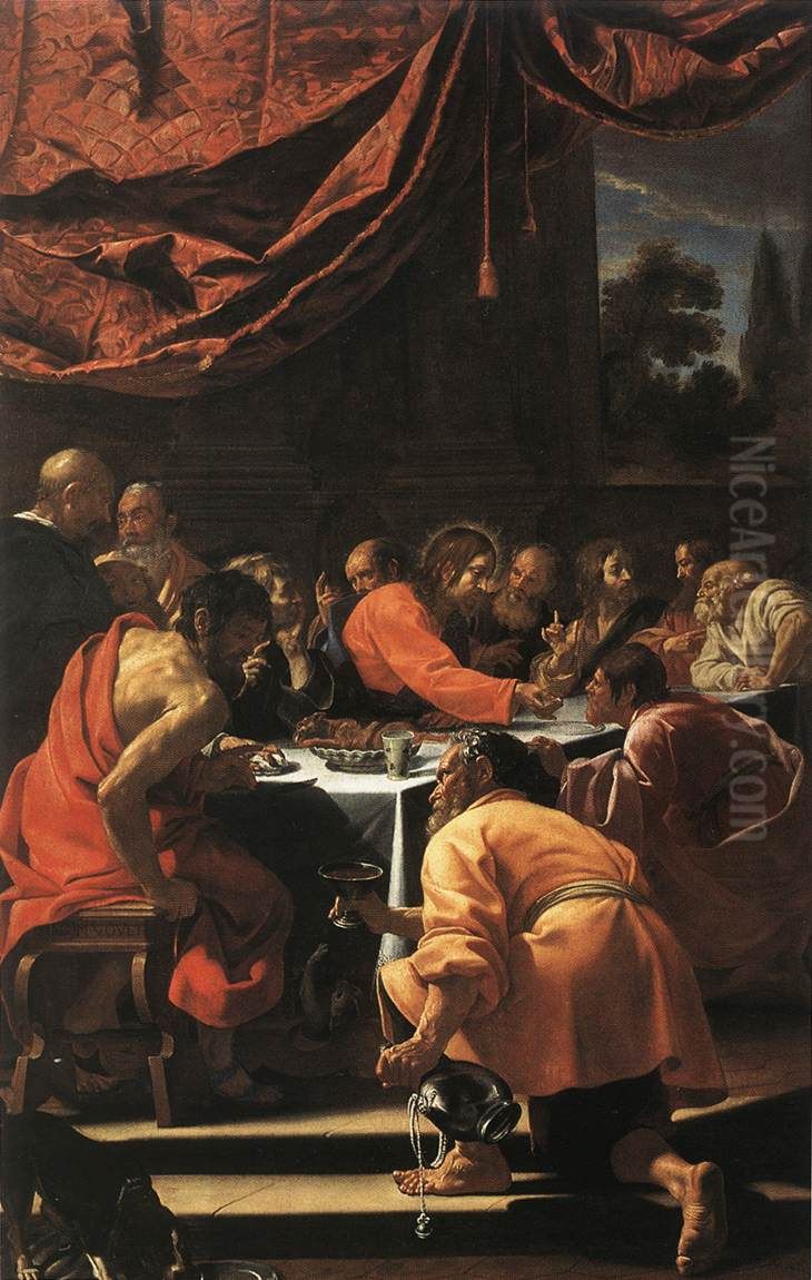 The Last Supper Oil Painting by Simon Vouet