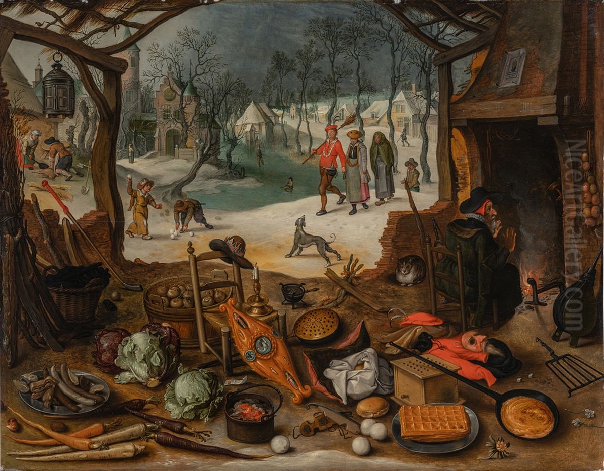 Winter Oil Painting by Sebastian Vrancx