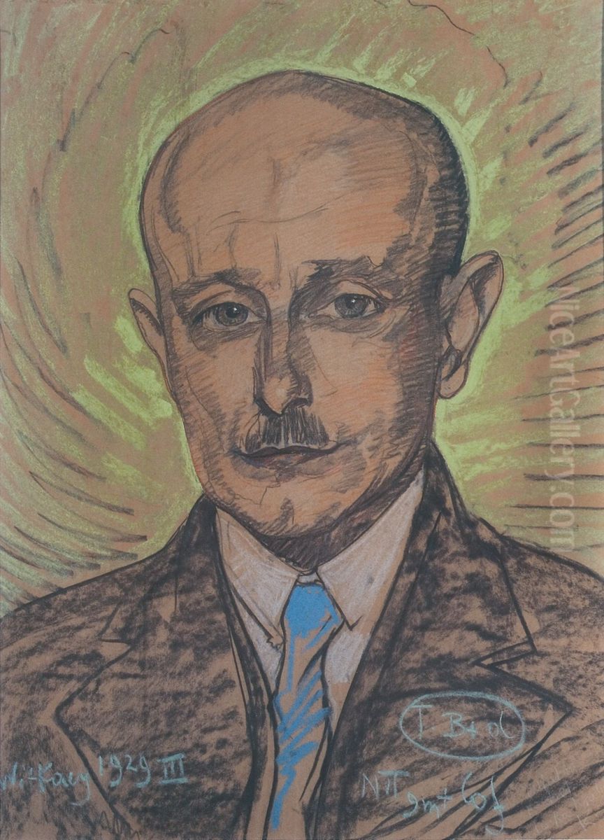 Portrait of Ludwik Kotulski Oil Painting by Stanislaw Ignacy Witkiewicz (Witkacy)