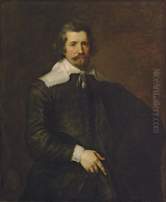 Portrait of an unknown 46 year old man, 1631 Oil Painting by Sir Anthony Van Dyck
