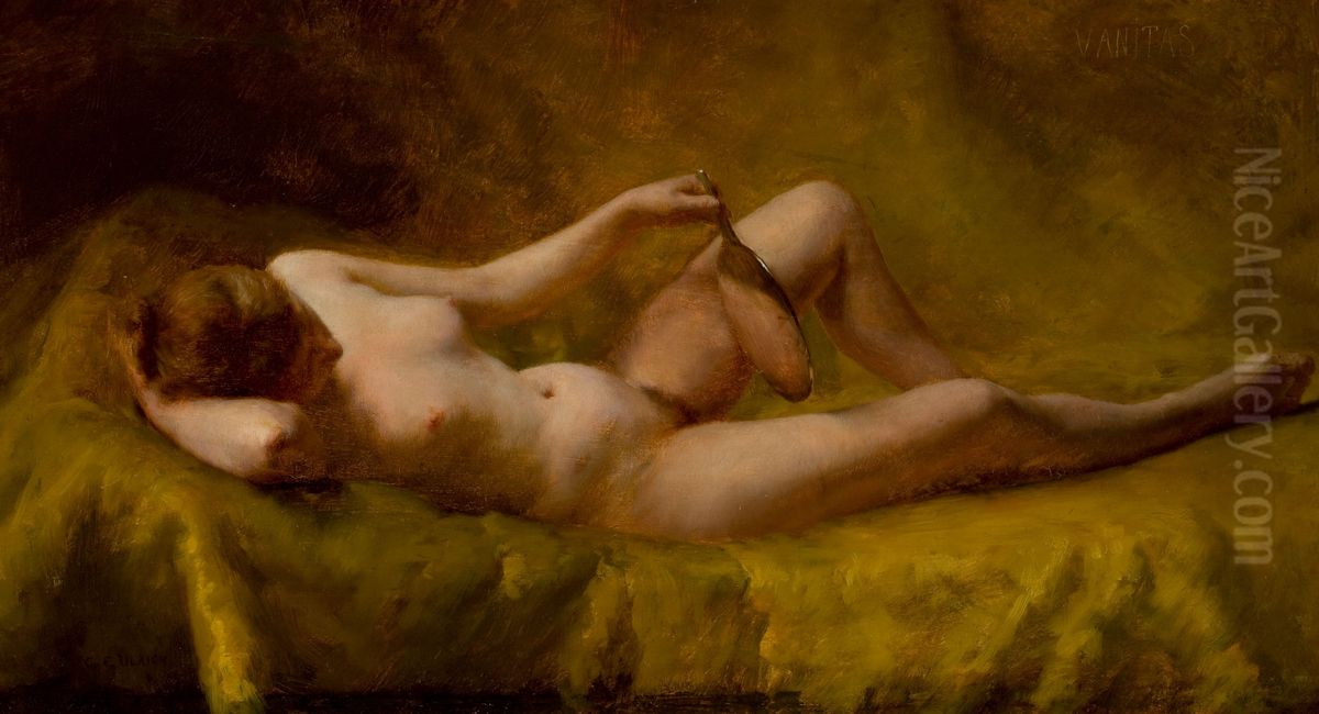 Vanitas Oil Painting by Charles Frederic Ulrich