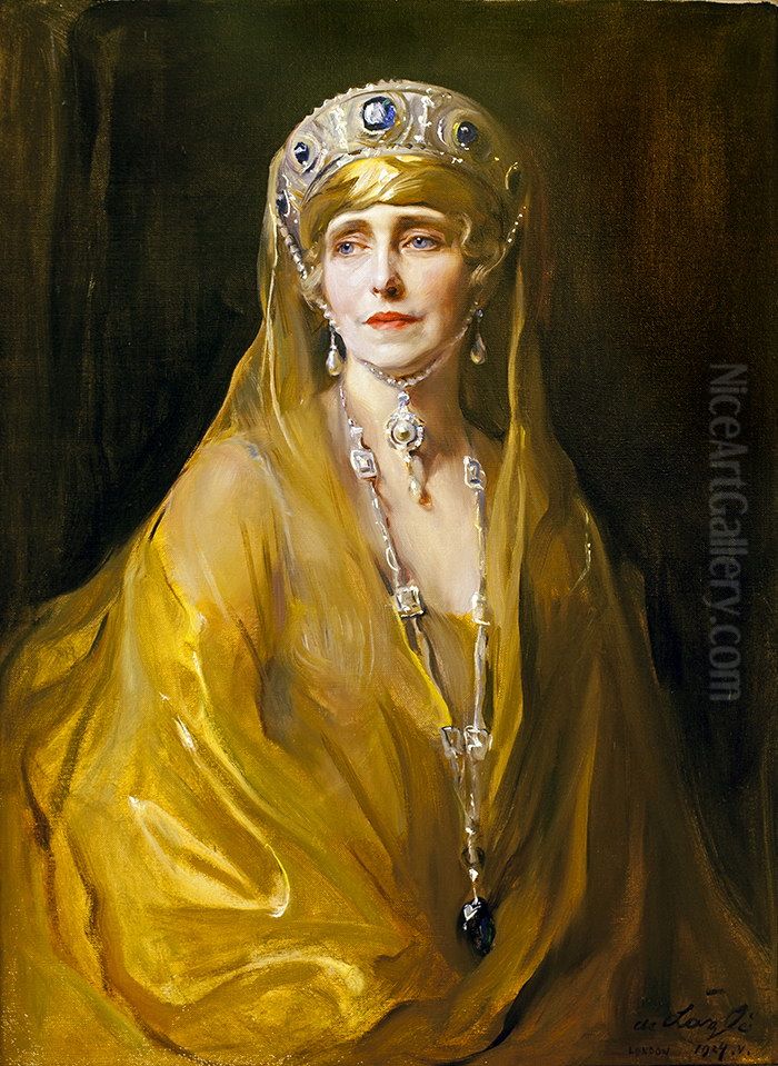 Portretul Reginei Maria Oil Painting by Philip de Laszlo