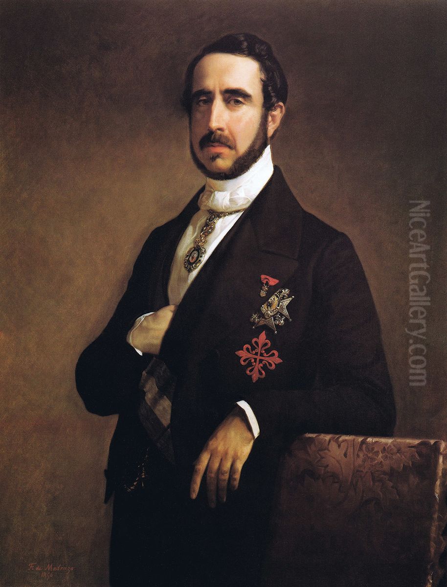 Mariano Roca de Togores, primer marques de Molins Oil Painting by Federico de Madrazo y Kuntz