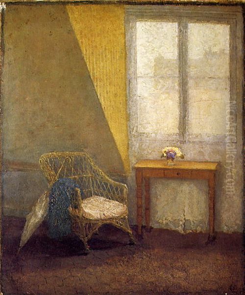 A Corner of the Artist's Room in Paris [87, rue du Cherche-Midi] Oil Painting by Gwen John